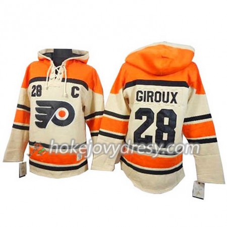 Philadelphia Flyers Claude Giroux 28 Cream Sawyer Mikiny Hooded - Pánské